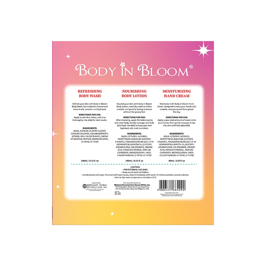 BODY IN BLOOM Body Care Peach Mango Scent Gift Set