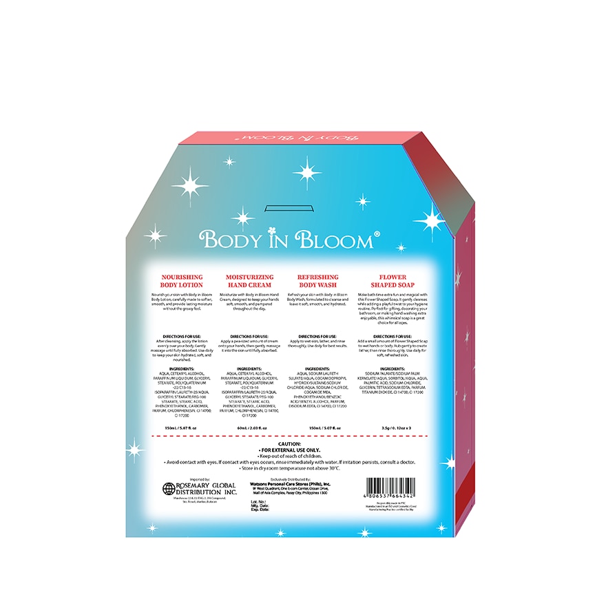 BODY IN BLOOM Body Wash Strawberry Apple Scent Gift Sets