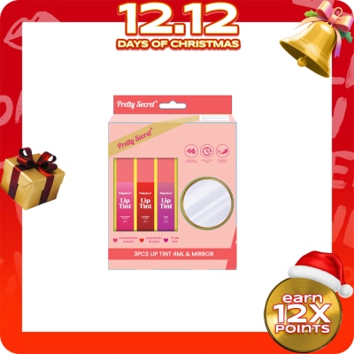 PRETTY SECRET PRETTY SECRET Lip Tint 3s with Mirror Gift Set