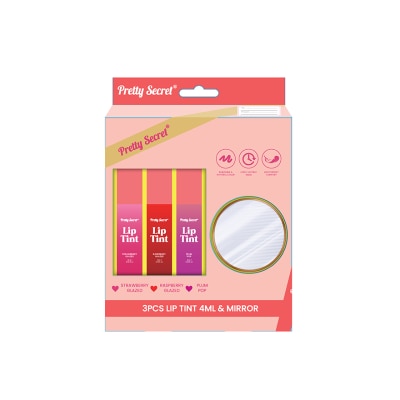 PRETTY SECRET PRETTY SECRET Lip Tint 3s with Mirror Gift Set