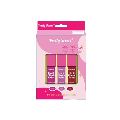 PRETTY SECRET PRETTY SECRET Lip and Cheek Paint Trio Gift Set