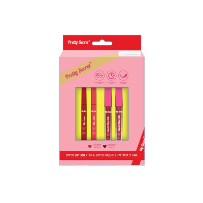 PRETTY SECRET PRETTY SECRET Lip Combo - Lip Liner 2s x Liquid Lipstick 2s Gift Set