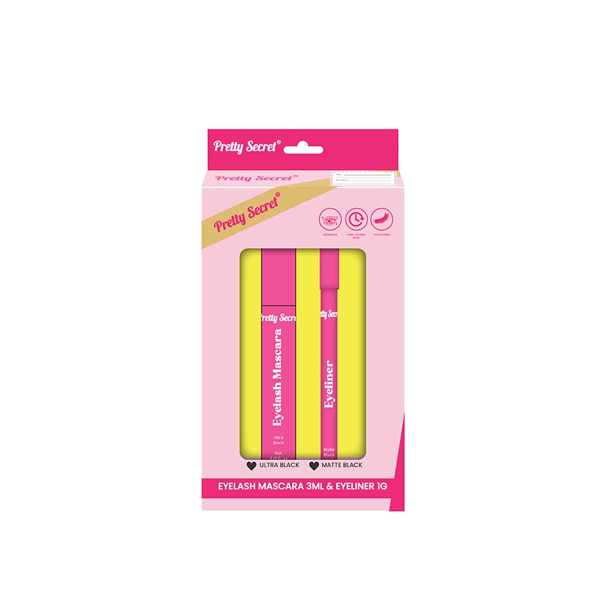 PRETTY SECRET Eye Glam Duo Mascara & Eyeliner Gift Set