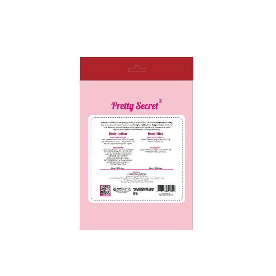 PRETTY SECRET Body Lotion x Mist Whispering Jasmine Gift Set
