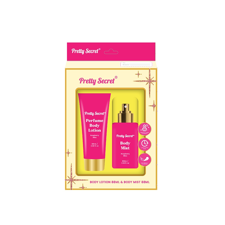 PRETTY SECRET Body Lotion x Mist Raspberry Bliss Gift Set