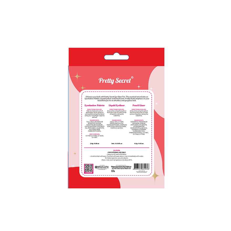 PRETTY SECRET Eye Glam Trio Gift Set