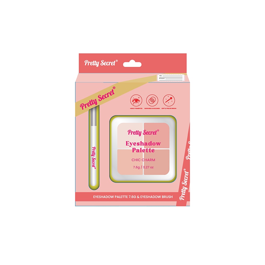PRETTY SECRET Quad Eyeshadow & Brush Gift Set