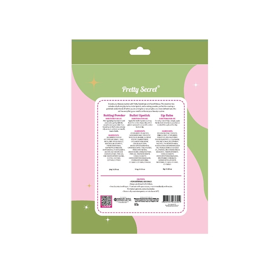 PRETTY SECRET Lips and Face Make-Up Gift Set