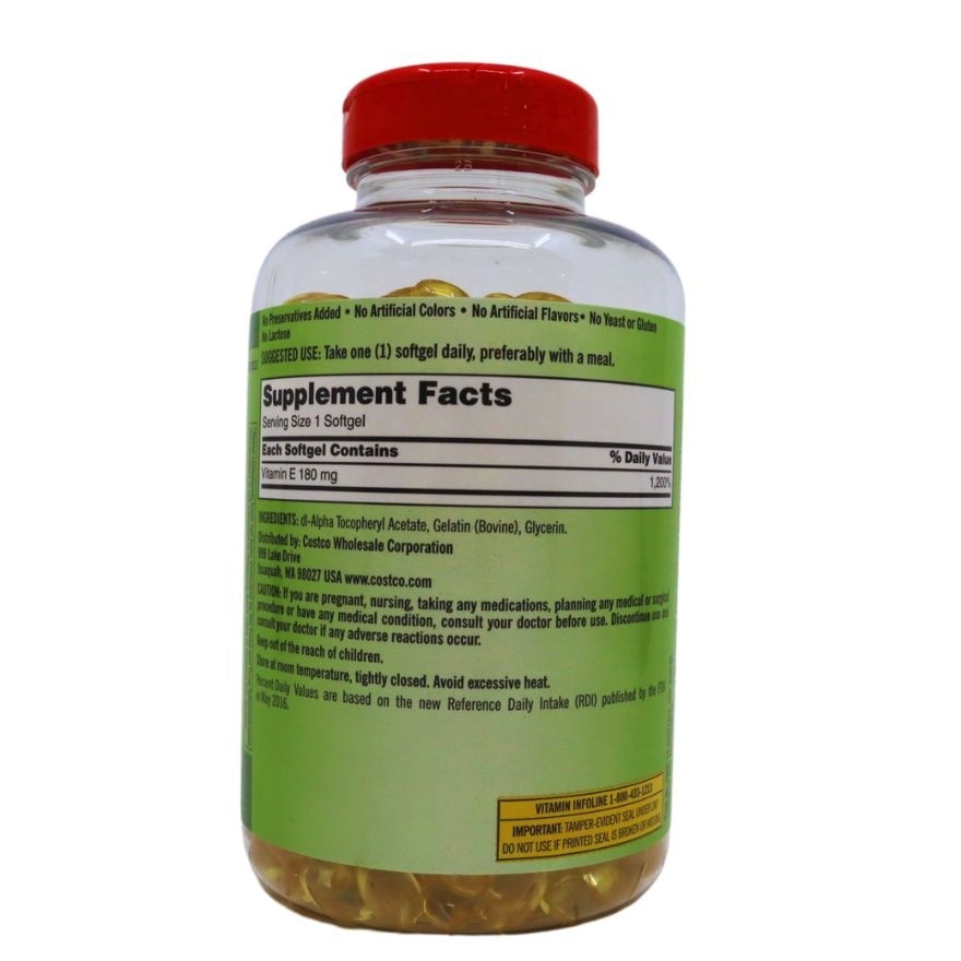 KIRKLAND Vitamin E Soft Gels 500 Tablets x 180g