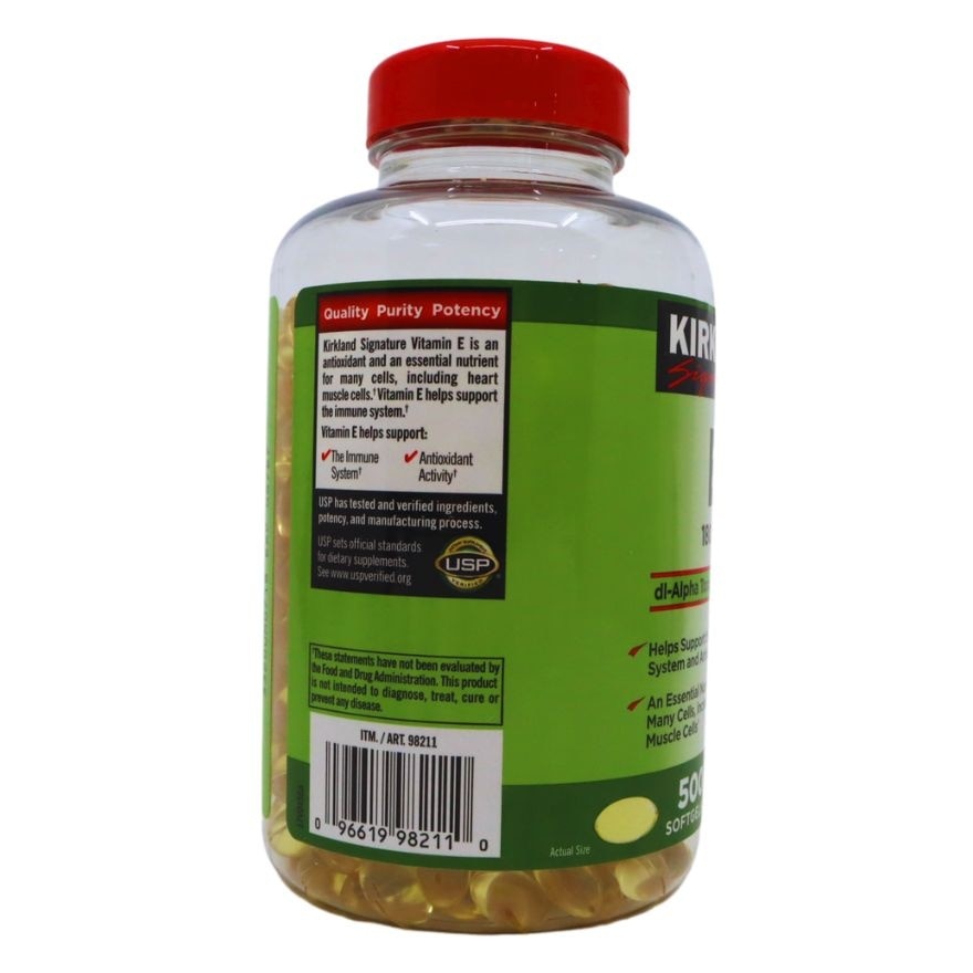 KIRKLAND Vitamin E Soft Gels 500 Tablets x 180g