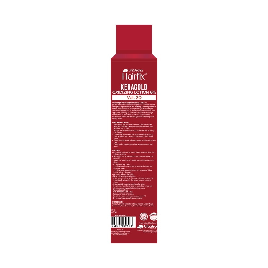 HAIRFIX Keragold Oxidizing Lotion 6% 100ml
