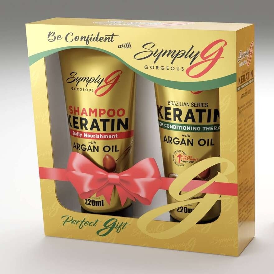 SYMPLY G Keratin Shampoo & Conditioner 220ml Gift Set