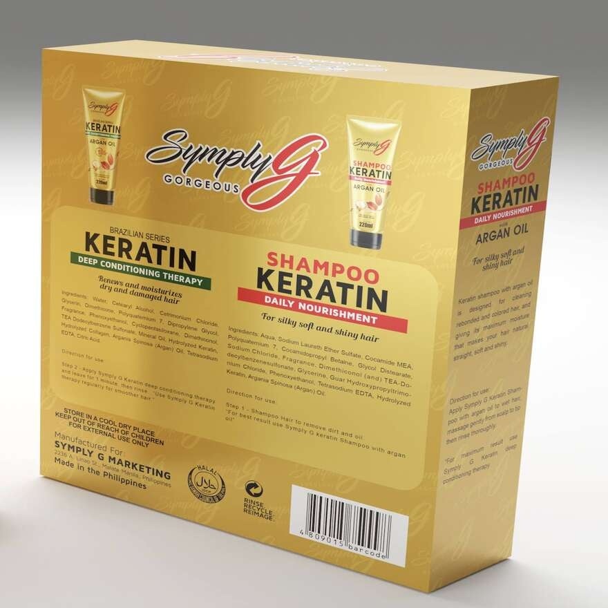 SYMPLY G Keratin Shampoo & Conditioner 220ml Gift Set