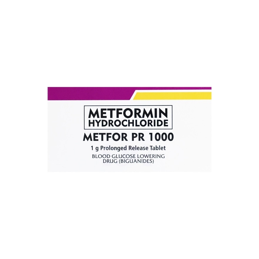 METFOR PR 1000 1g Prolonged Release Tablet Sold Per Piece [PRESCRIPTION REQUIRED]