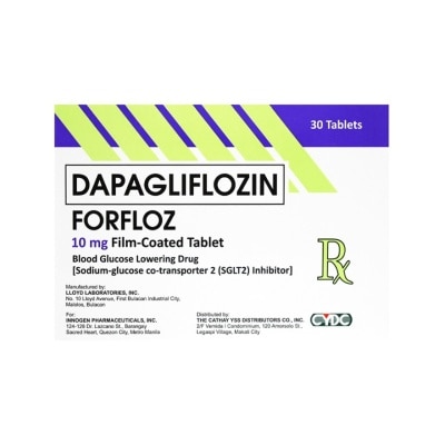 FORFLOZ - DAPAGLIFLOZIN 10mg Film-Coated Tablet Sold Per Piece [PRESCRIPTION REQUIRED]
