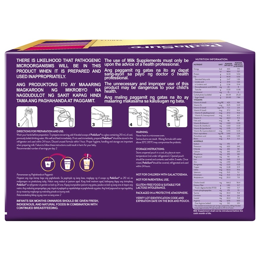 PEDIASURE 1 to 3 Years Old Vanilla 2.8kg