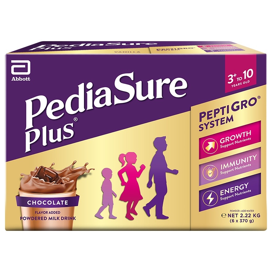 PEDIASURE PLUS Chocolate Milk 3 to 10 Years Old 6 x 370g