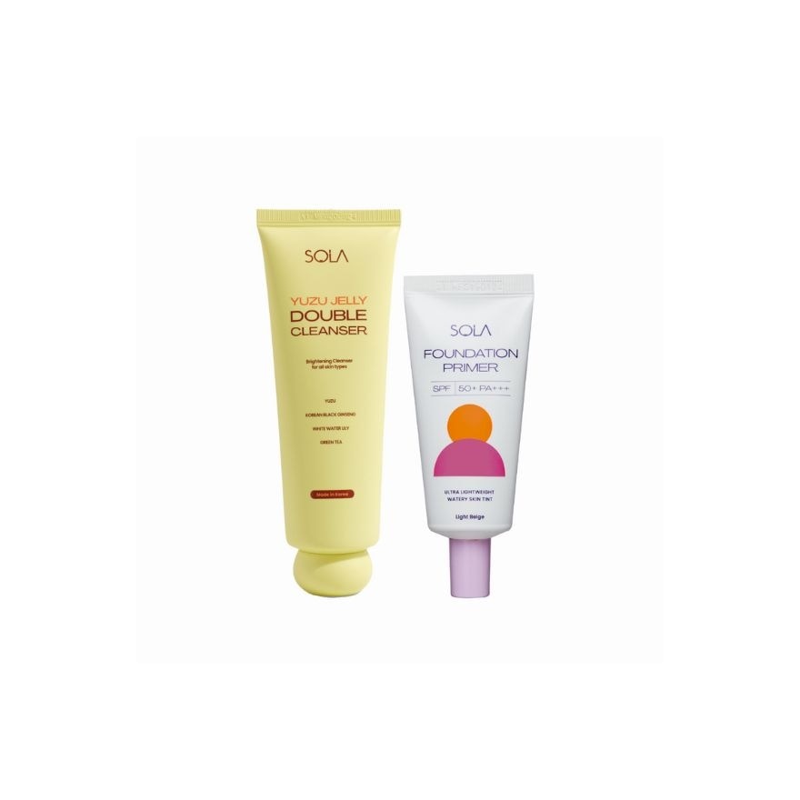 SOLA Best Sellers Kit - Foundation Primer Light Beige + Yuzu Cleanser​