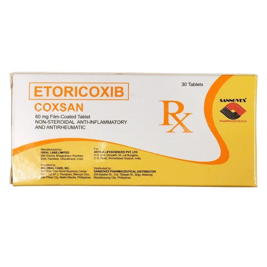 COXSAN 60mg Film Coated Tablet Sold Per Piece [PRESCRIPTION REQUIRED]