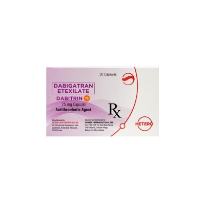 DABITRIN DABITRIN 75mg Capsule Sold Per Piece [PRESCRIPTION REQUIRED]