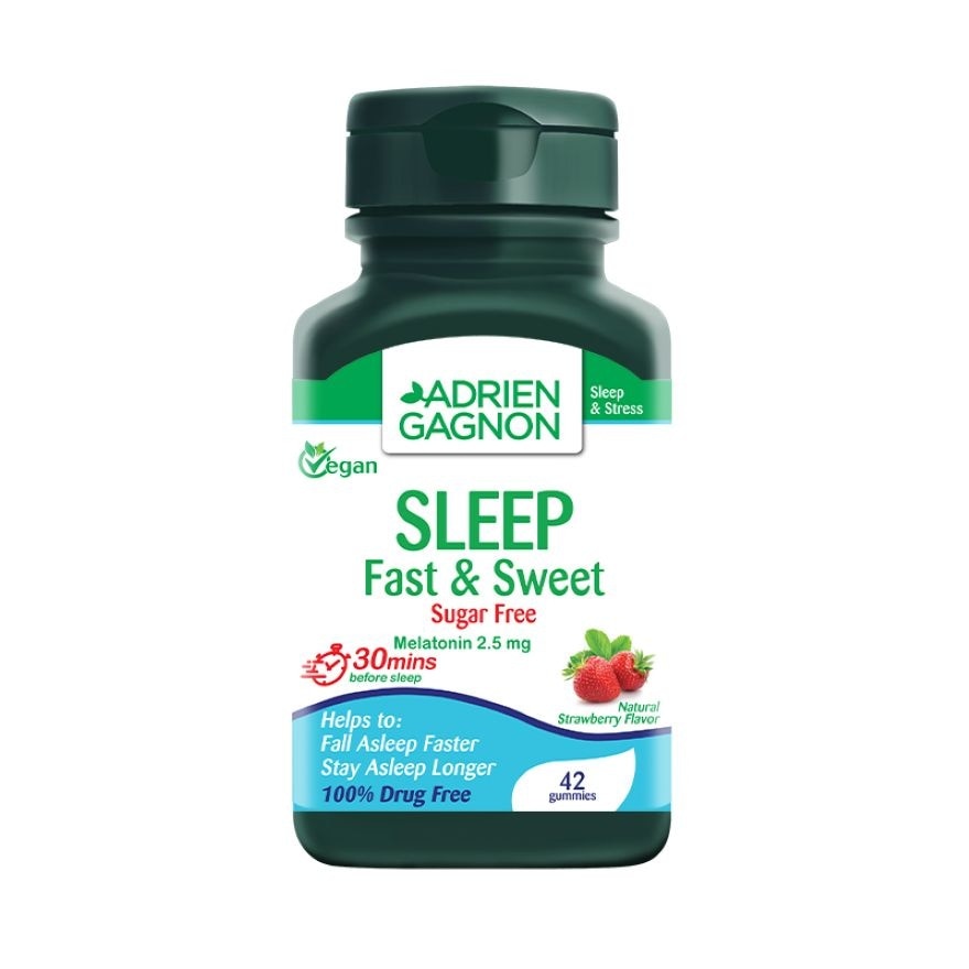 ADRIEN GAGNON Sleep Fast & Sweet Sugar Free Melatonin 2.5g 42 Gummies