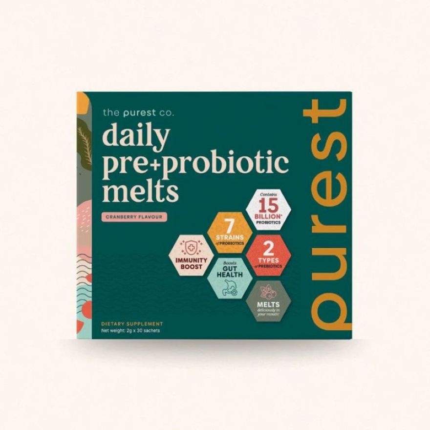 THE PUREST CO Daily Pre+Probiotics Melts 30 Sachets
