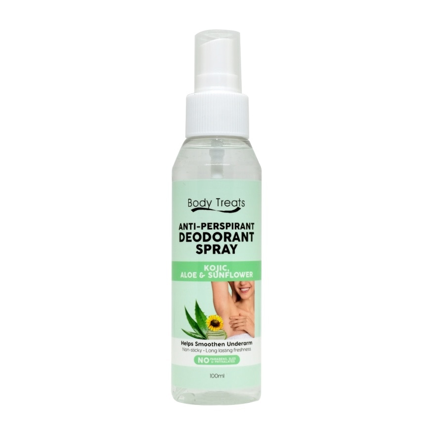 BODY TREATS Anti-Perspirant Deodorant Spray Kojic Aloe & Sunflower 100ml
