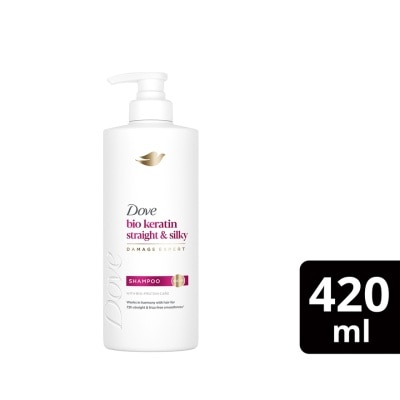 DOVE - DOVE Bio Keratin Straight & Silky Shampoo 420ml