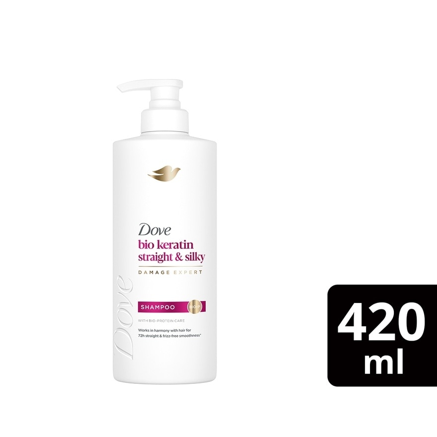 DOVE Bio Keratin Straight & Silky Shampoo 420ml