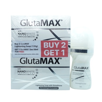 GLUTAMAX GLUTAMAX Lightening Soap & Deodorant 135ml x 50ml Gift Set