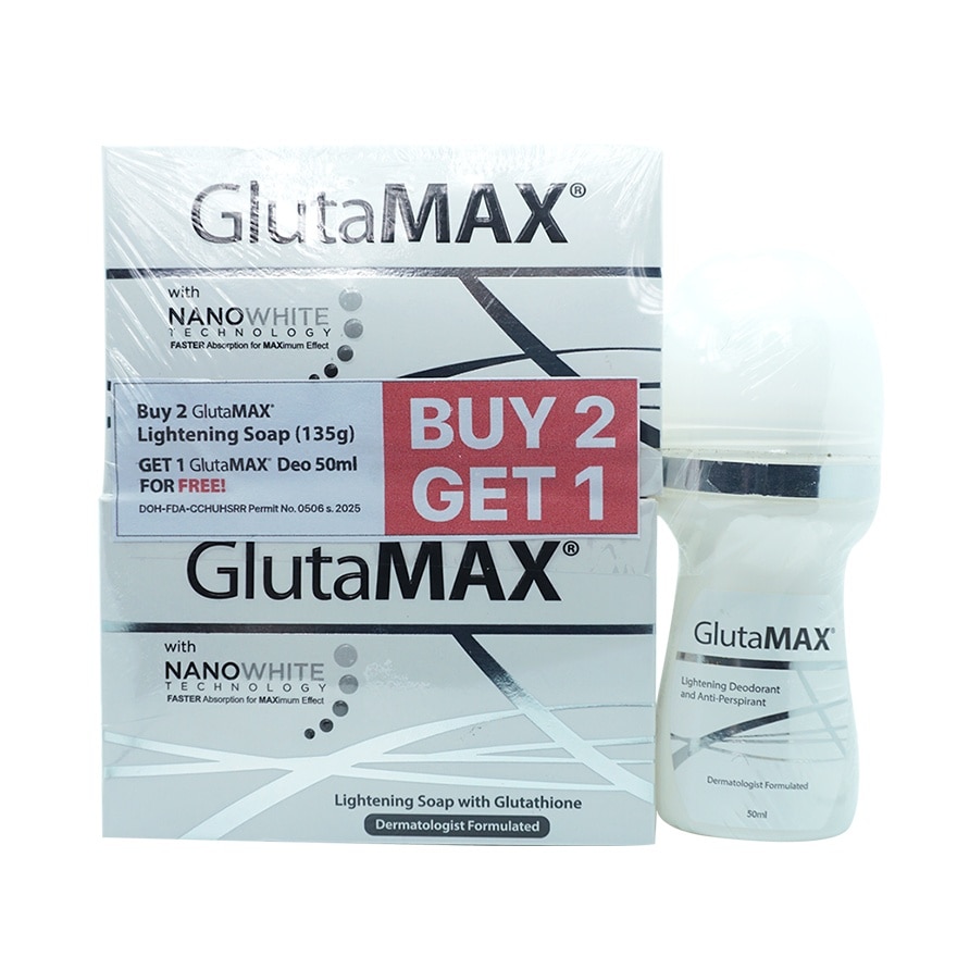 GLUTAMAX Lightening Soap & Deodorant 135ml x 50ml Gift Set