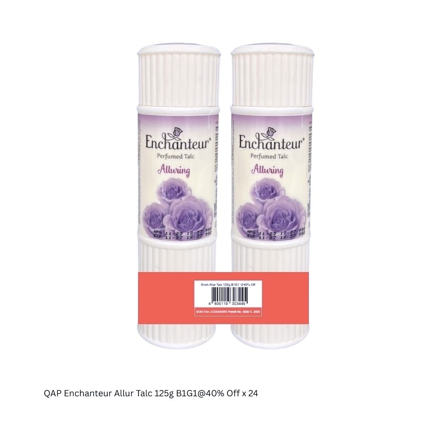ENCHANTEUR Perfumed Talc Alluring Buy 1 Get 2nd at 40% Off Gift Set