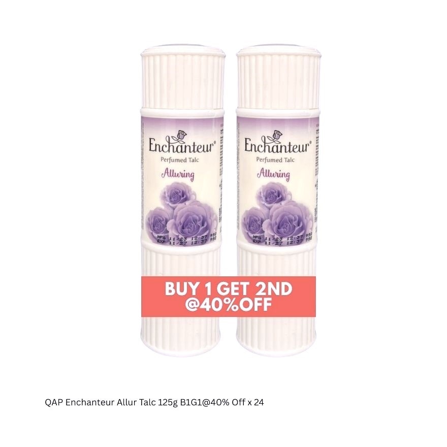 ENCHANTEUR Perfumed Talc Alluring Buy 1 Get 2nd at 40% Off Gift Set