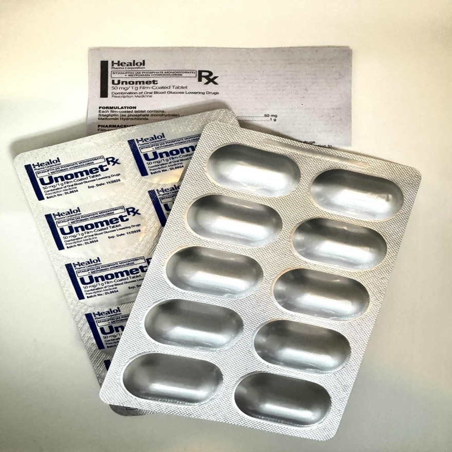 UNOMET 50mg/1g Film Coated Tablet Sold Per Piece [PRESCRIPTION REQUIRED]