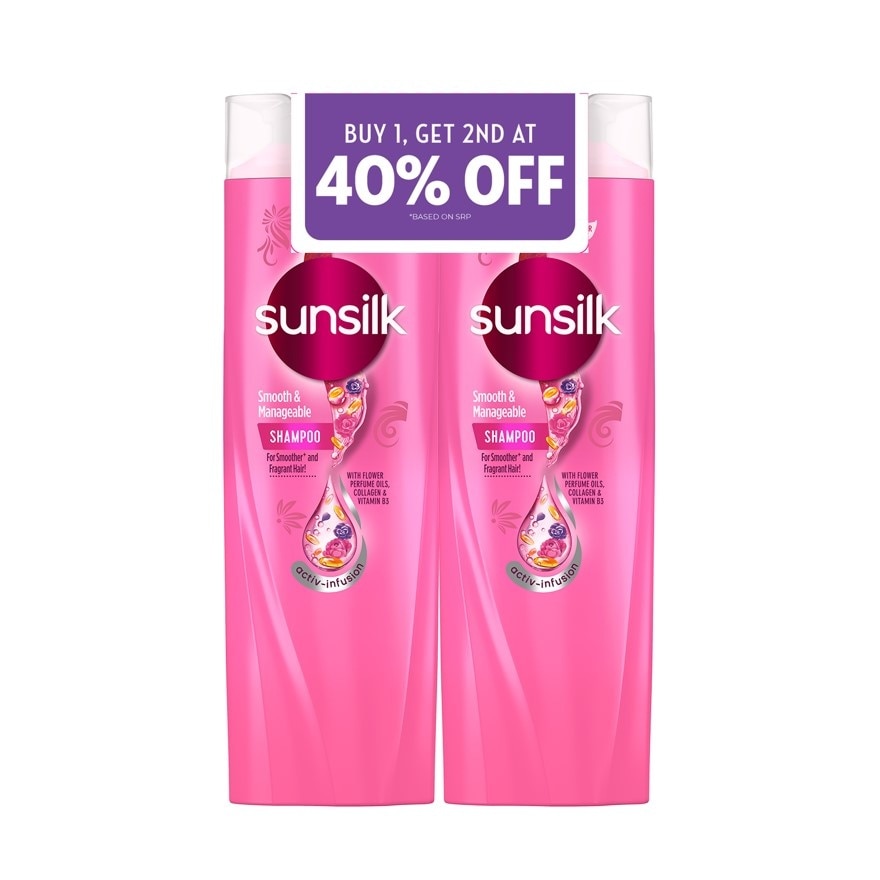 SUNSILK Smooth & Manageable Shampoo 180ml Bundle