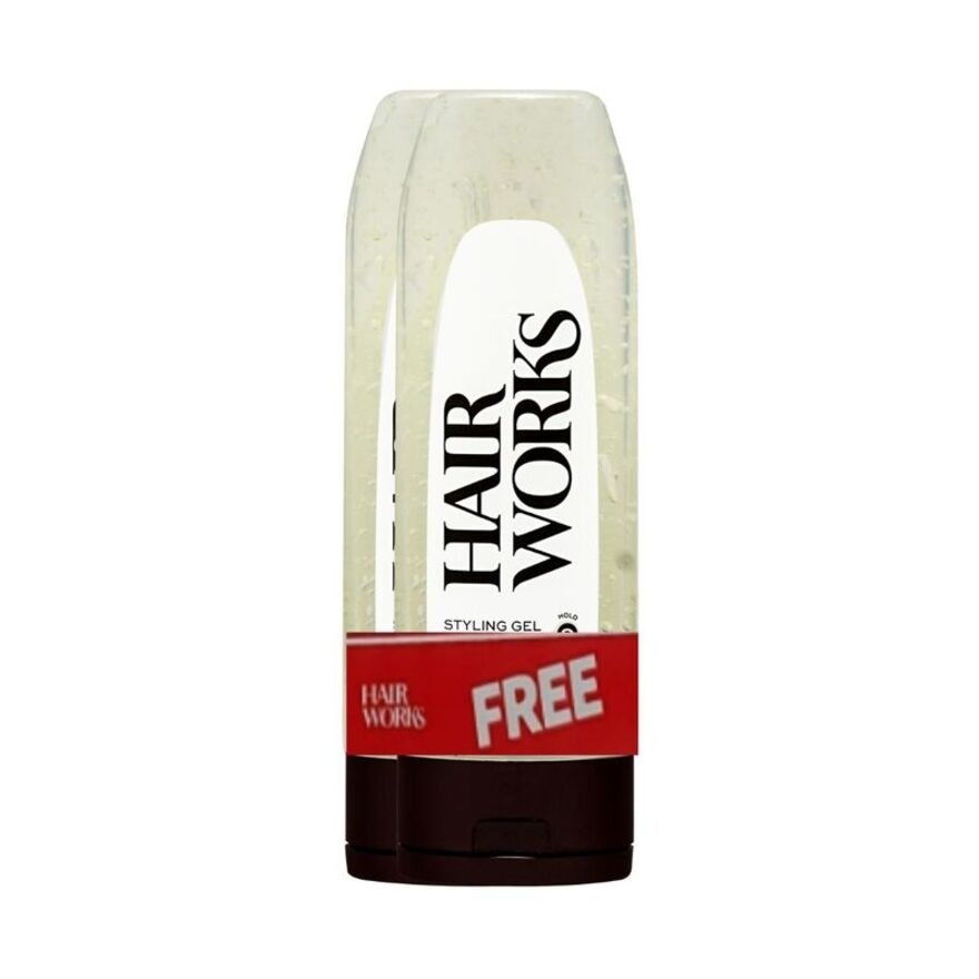 HAIR WORKS Extreme Hold Hairstyling Gel Clear 120ml Gift Set
