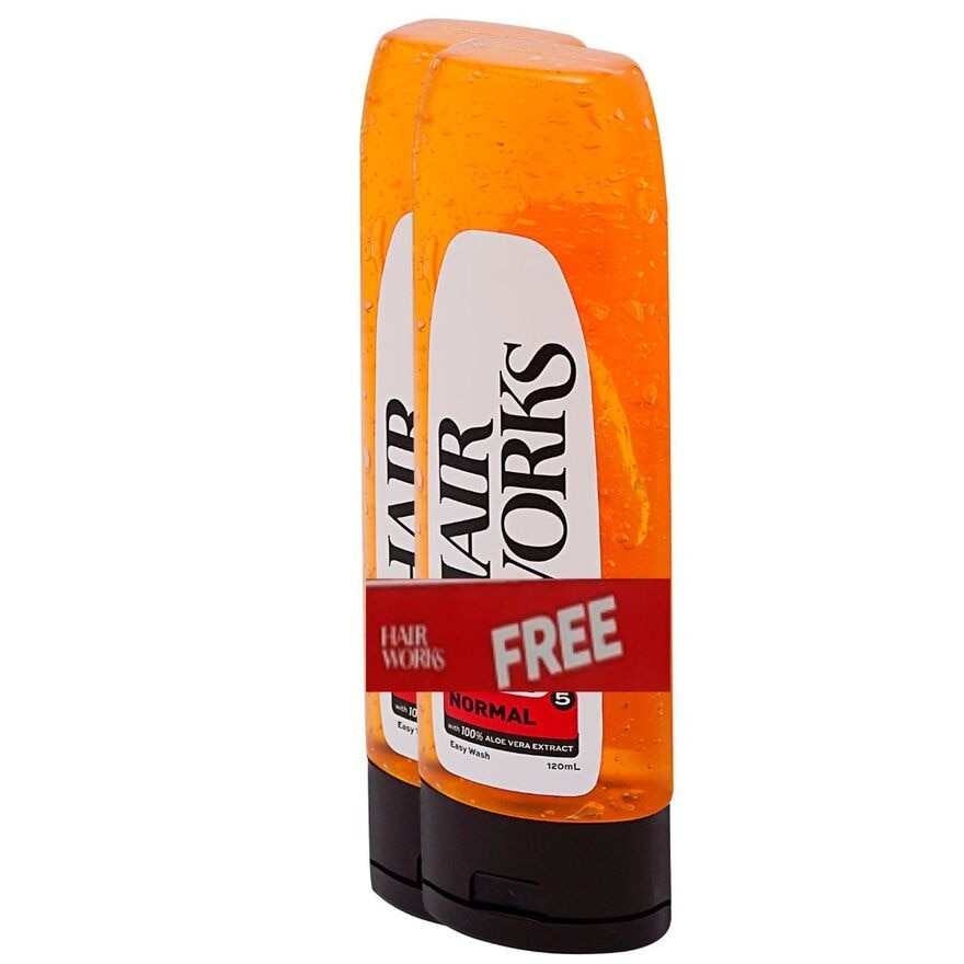 HAIR WORKS Normal Hold Hairstyling Gel (Orange) 120ml Gift Set