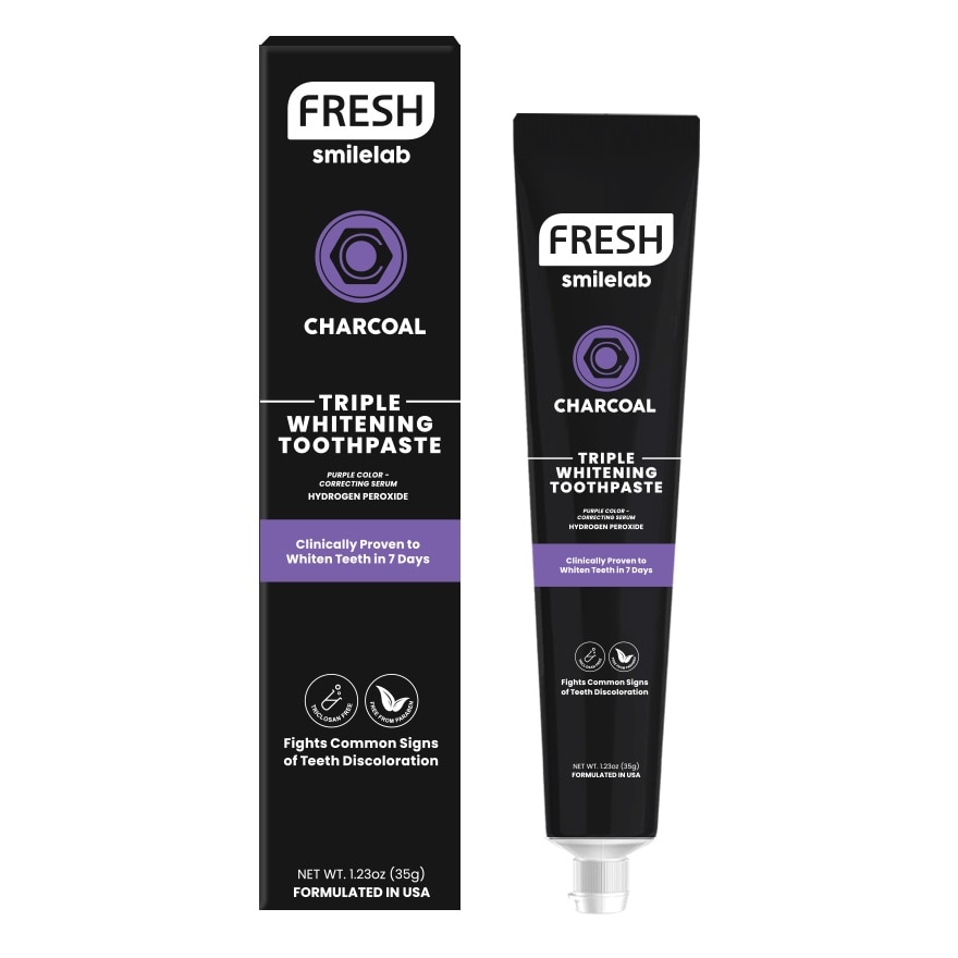 FRESH Smilelab Triple Whitening Purple Charcoal Toothpaste 100g