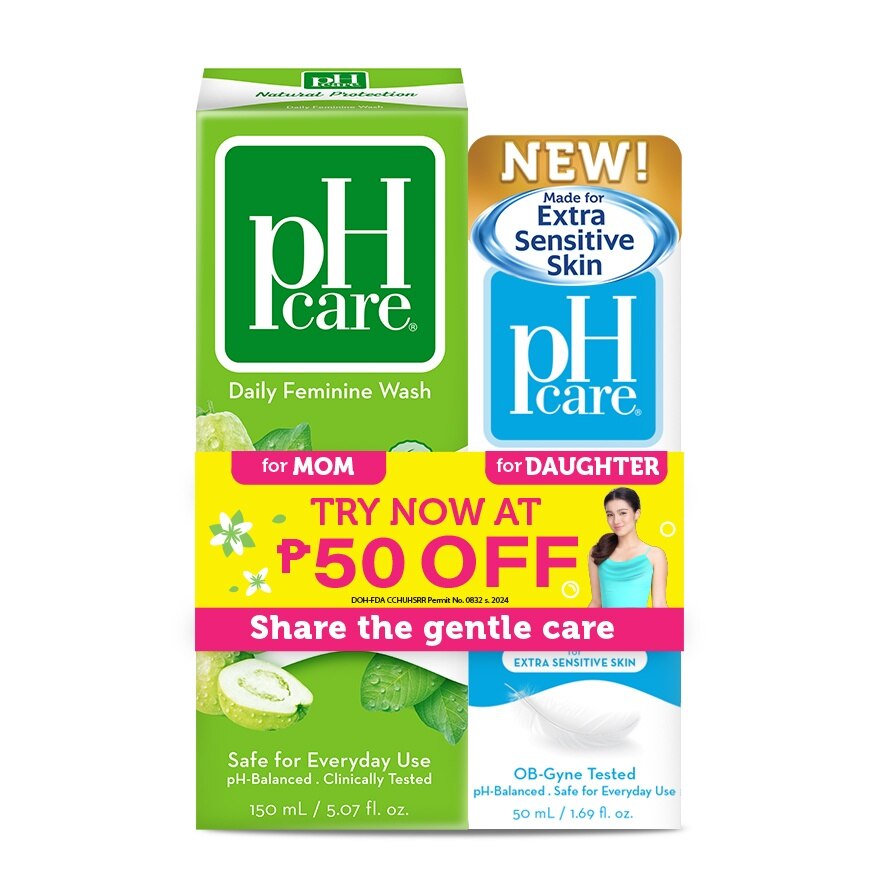 PH CARE Feminine Wash Natural Protection for Mom & Daughter Gift Set