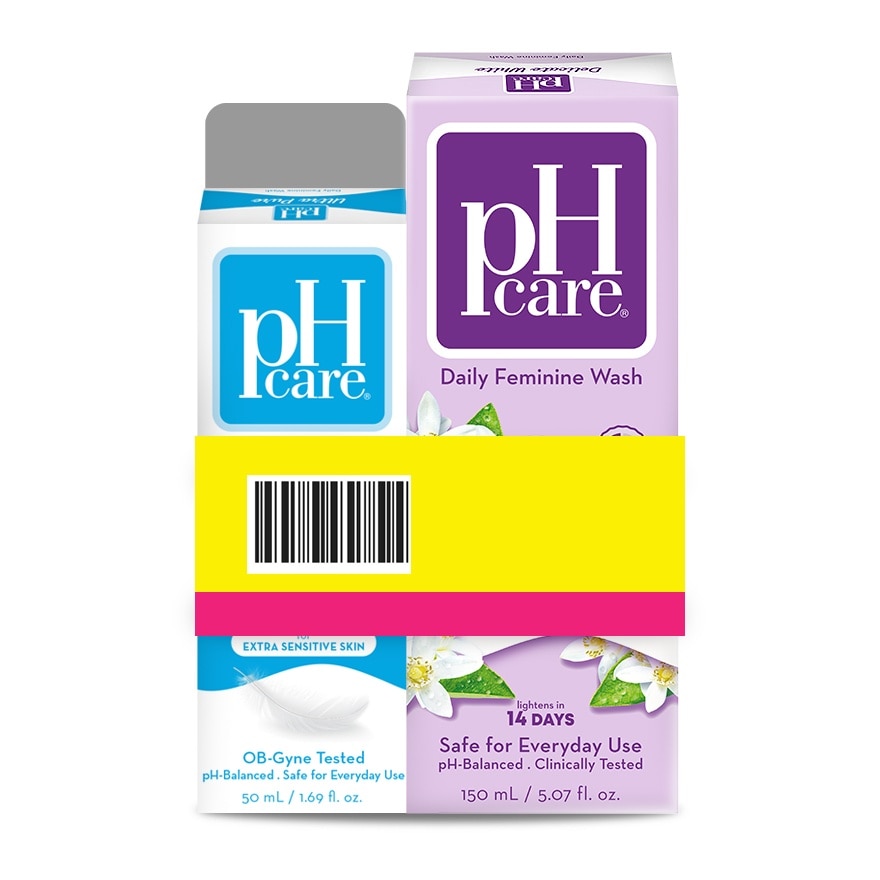 PH CARE Feminine Wash Delicate White for Mom & Daughter Gift Set