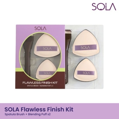 SOLA SOLA Flawless Finish Kit Spatula Brush + Blending Puff x 2s Set