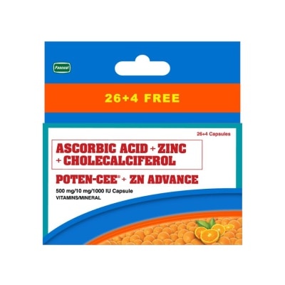 POTENCEE POTENCEE PLUS ZN Advance 500mg/10mg/1000 IU Capsule