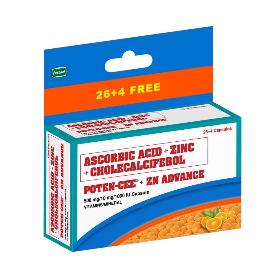 POTENCEE PLUS ZN Advance 500mg/10mg/1000 IU Capsule