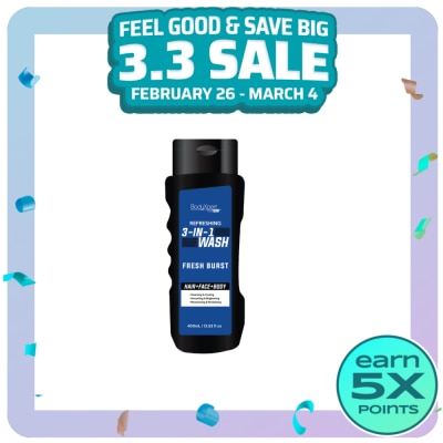 BODYXPERT BODYXPERT 3 In 1 Wash Fresh Burst 400ml