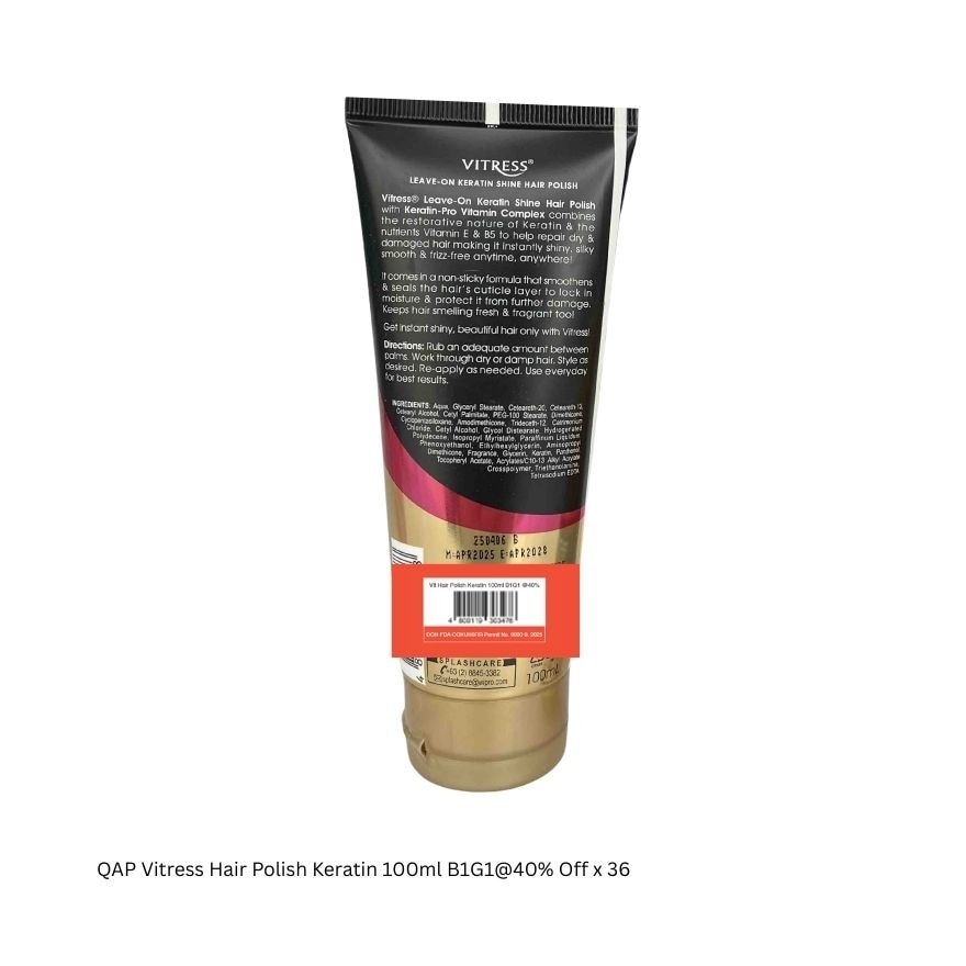 VITRESS Keratin Hair Polish 100ml Buy 1 Get 2nd 40% OFF Gift Set