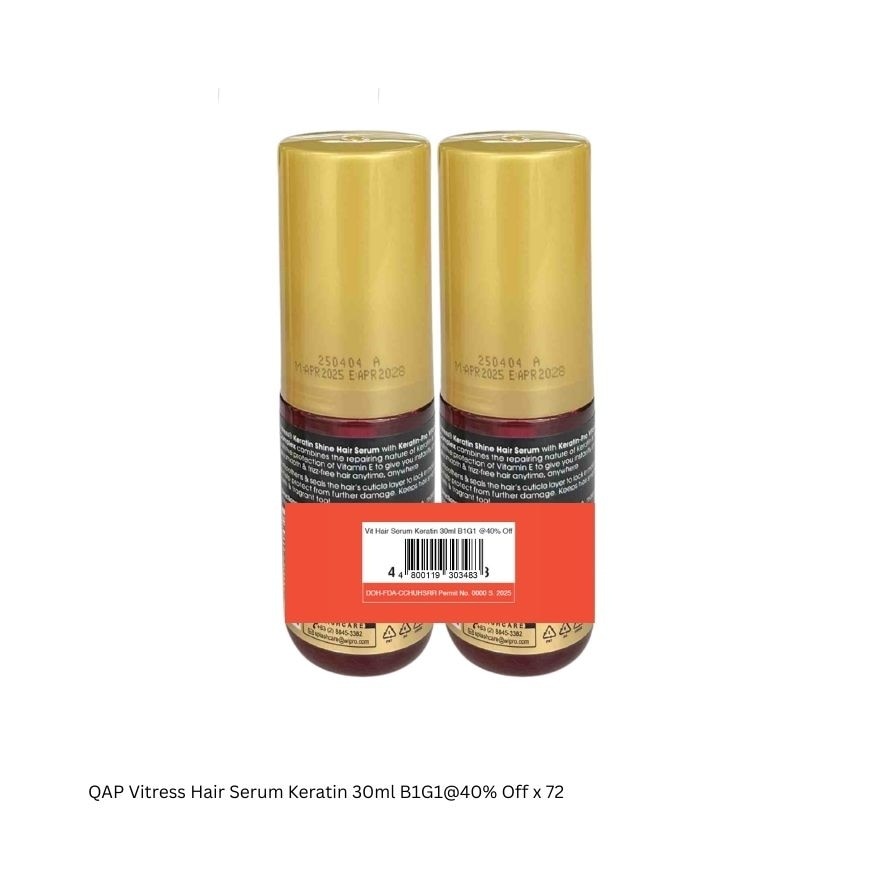 VITRESS Keratin Serum 30ml Buy 1 Get 2nd 40% OFF Gift Set