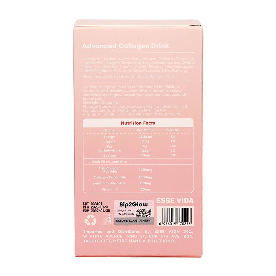 SIP2GLOW Advanced Liquid Collagen 55% OFF