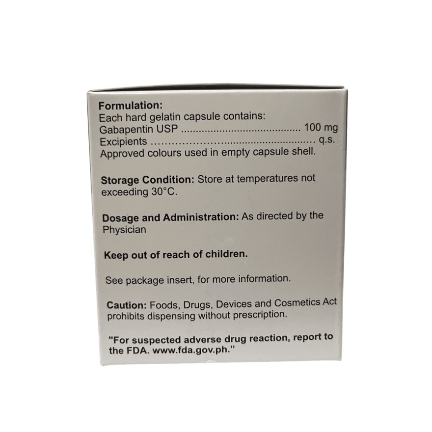 GABAVEX 100mg Capsule Sold Per Piece [PRESCRIPTION REQUIRED]