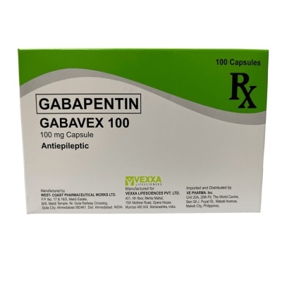 GABAVEX GABAVEX 100mg Capsule Sold Per Piece [PRESCRIPTION REQUIRED]