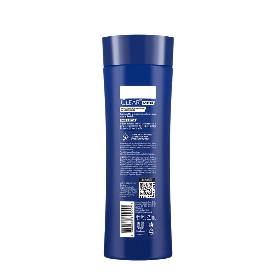 CLEAR Men Shampoo Care & Style 320ml